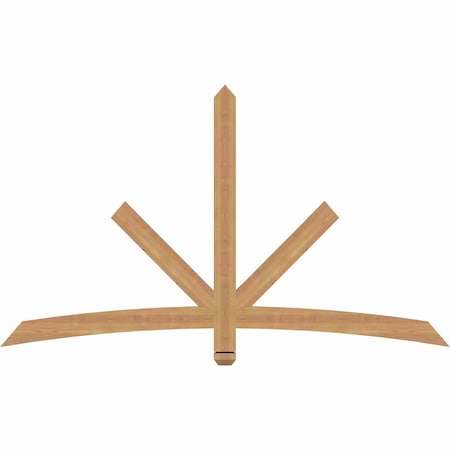 Ekena Millwork Alberta Smooth Timber Gable Bracket, Western Red Cedar, 72"W x 42"H x 1 1/2"D x 3 1/2"F, 14/12 Pitch GBW072X42X0204ALB00SWR